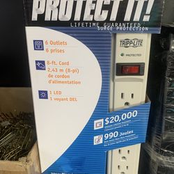 Tripp-Lite Model TLP608 Surge protecting Outlet