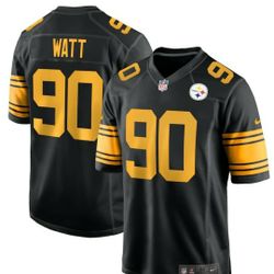NEW! Men's Pittsburgh Steelers T.J. Watt  Black Alternate Game Jersey XL