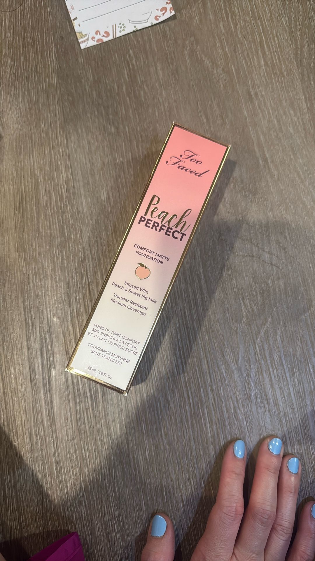 New Too Faced Peach Perfect Foundation 