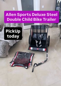 Allen Sport Deluxe Steel Double Child Bike Trailer (1 Available)