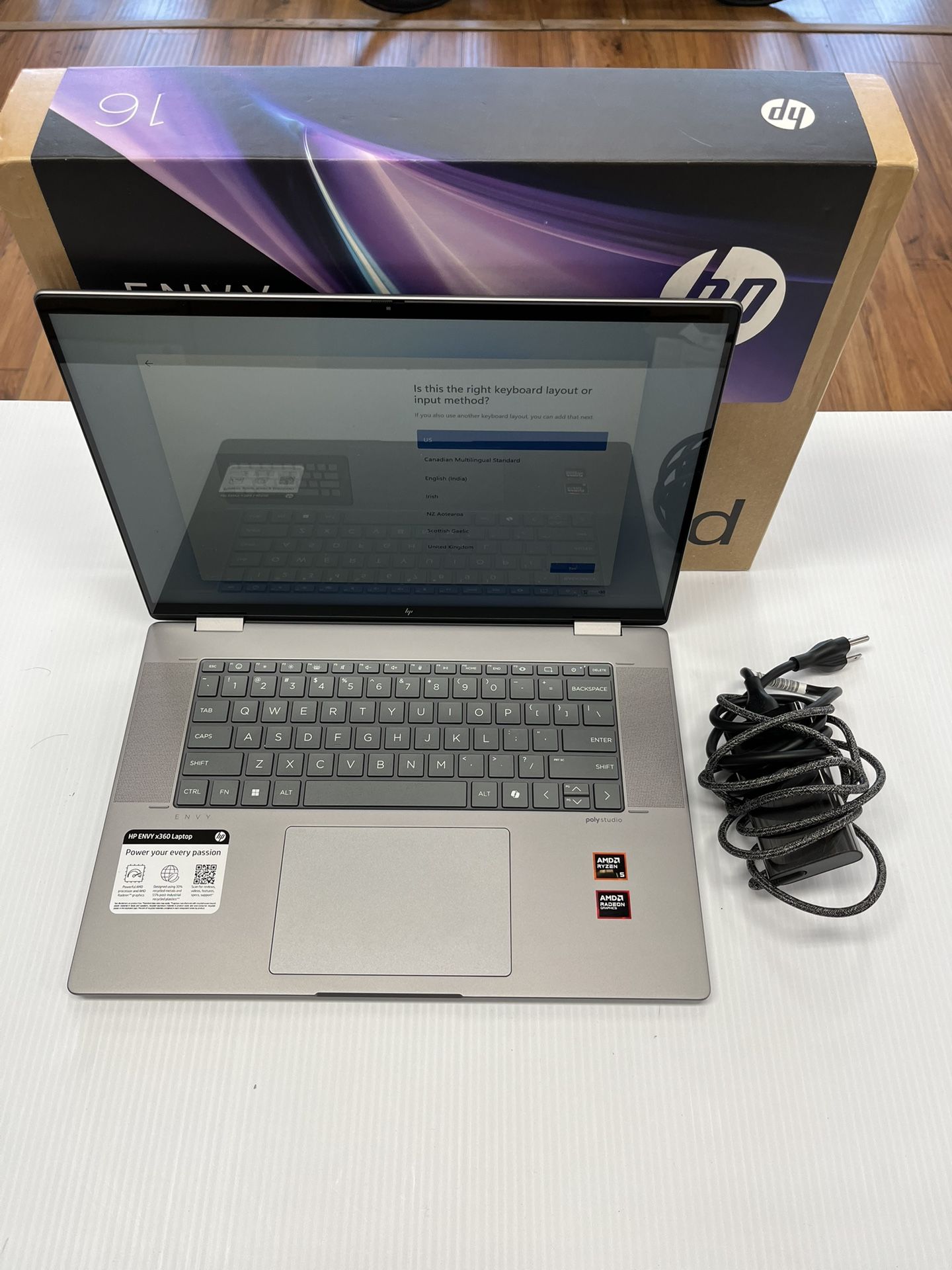 HP Envy X360 2 In 1 Laptop, 16-ad0013dx, 8gb Ram, 512 Gb Storage, With Box, In Like New Condition