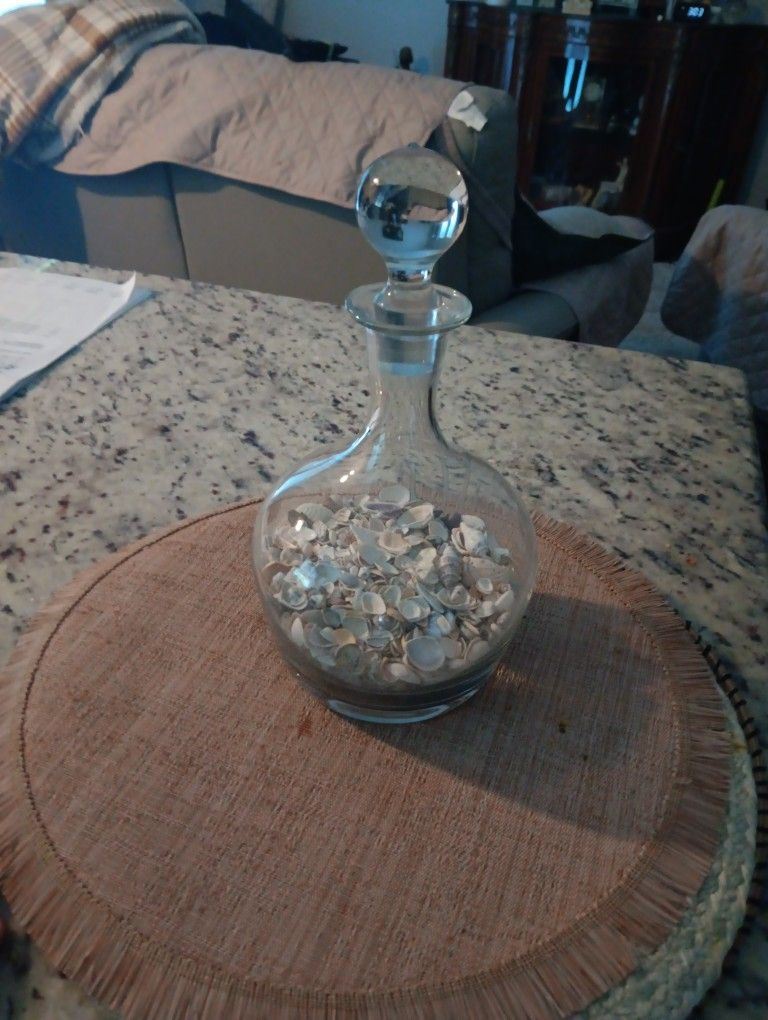 Glass Bottle With Tiny Sea Shell S 🐚 