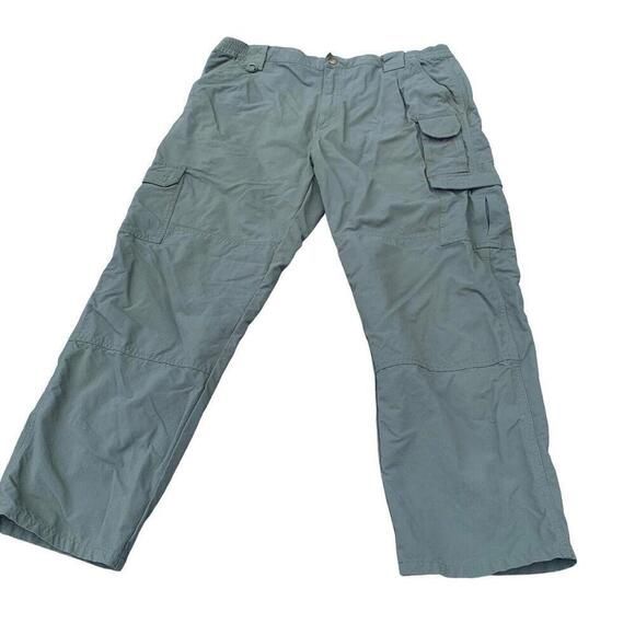 Tactical Pants Mens 40 Green Cargo Active Work Wear L Reinforced