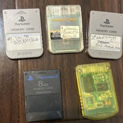Playstation 1 2 Memory card lot bundle