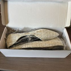 Plaid Pattern Point Toe Ballet Flats 6.5