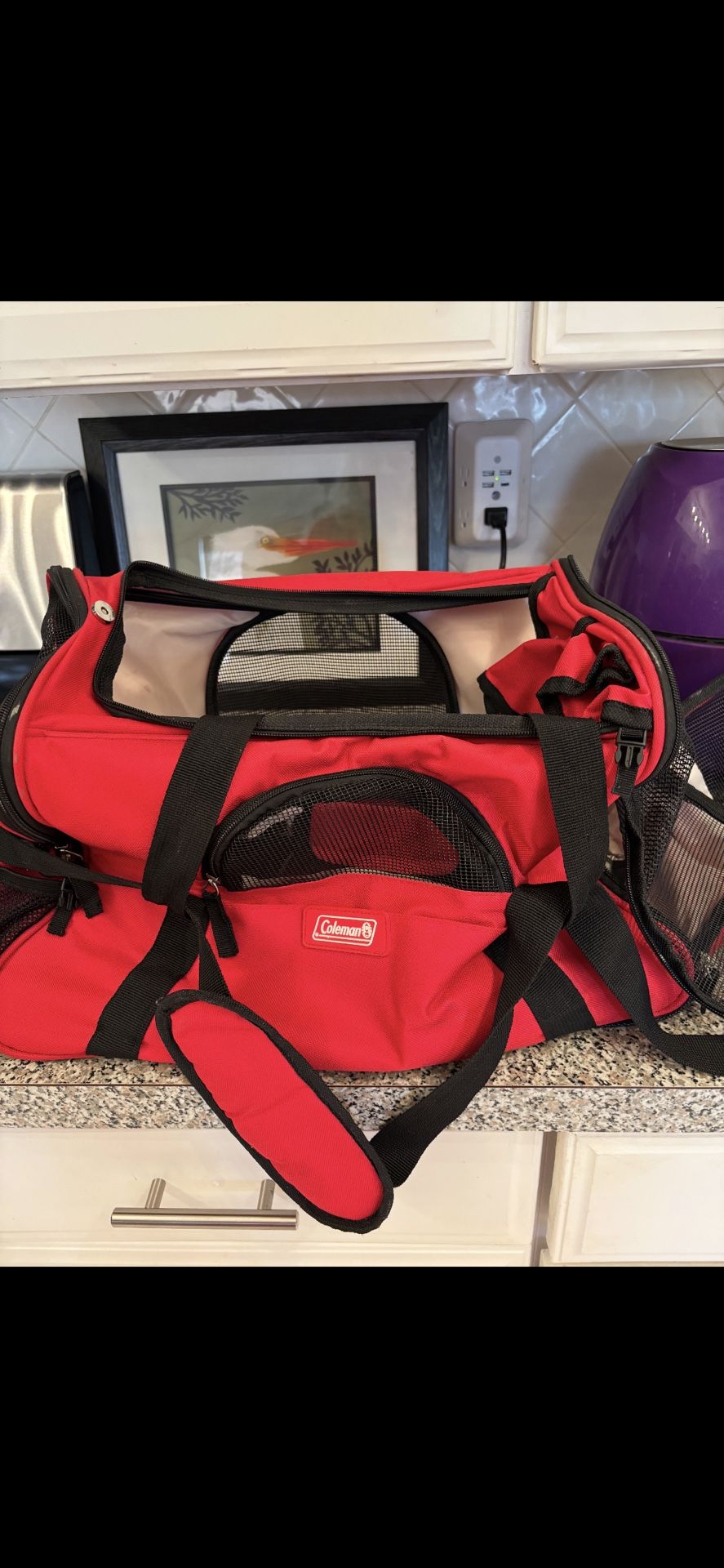 Dog flight bag approved Coleman brand