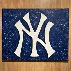 New York Yankees Hand Painted Canvas 8x10