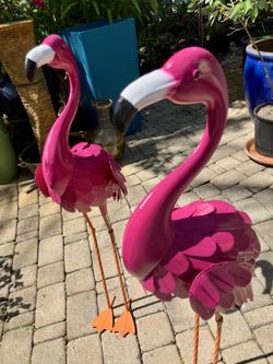 36” Pink Flamingos: 12 D x 9.5”W x 36”H-$30 each