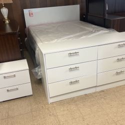 White bedroom suit with mattress $1500