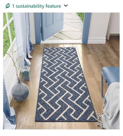 hicorfe Hallway Runner Rug,20"x48" Durable Front Back Door Mat,Non Slip Rubber Backing,Low-Profile Absorbent Entrance Washable Floor Runner Mat Entryw