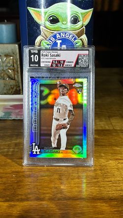 Roki Sasaki 2025 Topps Chrome Sepia Refractor RC TPG 10