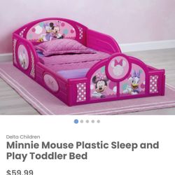 New Minnie Mouse Toddler Bed Frame (Mattress Sold Separately)