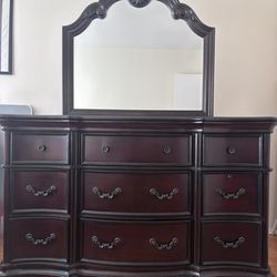 Dresser Acme furniture Vendome Cherry Dresser with mirror