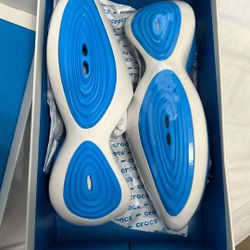  Croc Ripple Clog White/ Blue Size. 9
