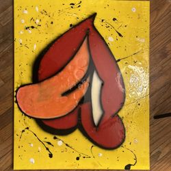 Hand Painted Rolling Stone Canvas 