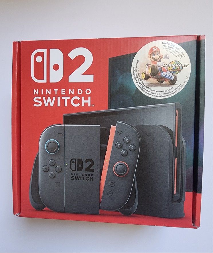 Brand New Nintendo Switch 2 Bundle With Mario Kart Game