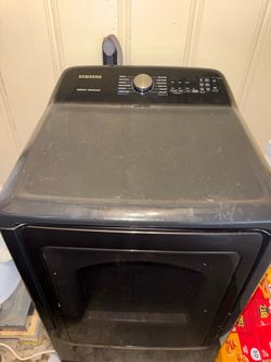 Samsung Front-Load Dryer Black and Washer