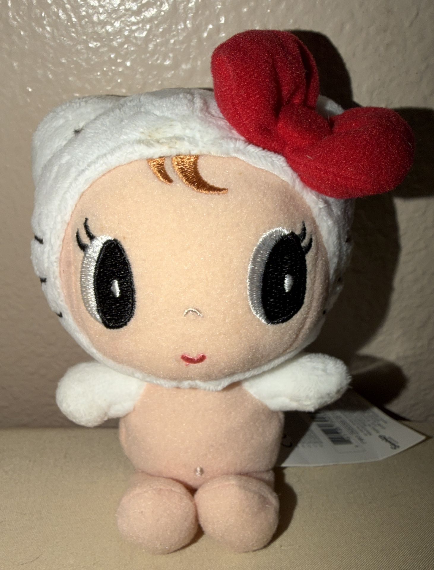 EXT RARE 2008 Sanrio Hello Kitty x Kewpie Baby Q Angel Plush Doll 6” NEW w/TAGS