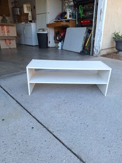 white 2-tier stackable shoe shelf