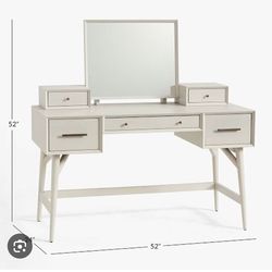 Pottery Barn x West Elm Mid-Century Storage Desk/Vanity Desk (52”)