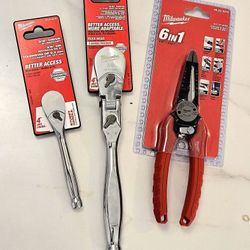 Milwaukee 3/8's Ratchets And Strippers 