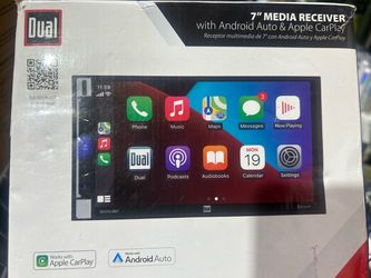 Dual Electronics 7" Touchscreen Car Stereo Receiver with Certified Apple CarPlay & Android Auto - Double DIN, Bluetooth, USB - XDCPA10BT (New)