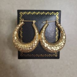 14 K Gold Earrings.  Weight Is 4.2 Grams 
