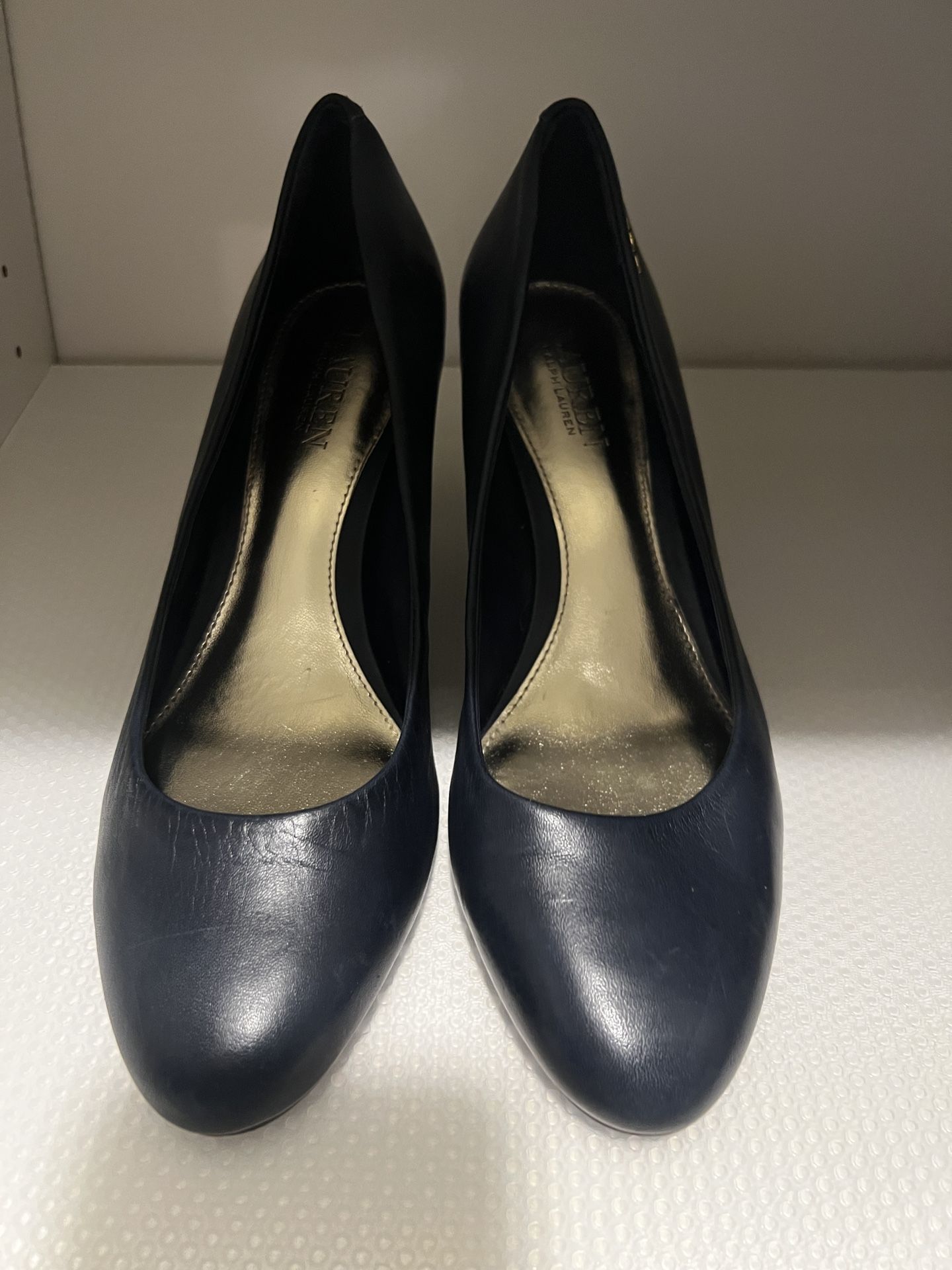 Ralph Lauren Navy Heels - New