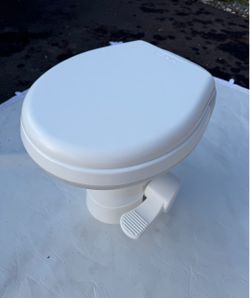 CHH Gravity Flush RV Toilet with Foot Pedal – White