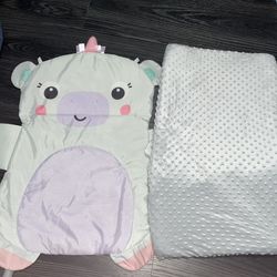 Diaper Changing Mat With Cover And Tummy Time Mat 