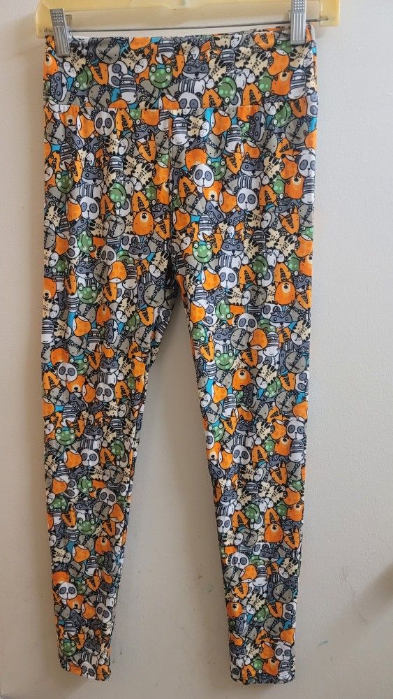 Lularoe OS Leggings Collage of animal faces one size