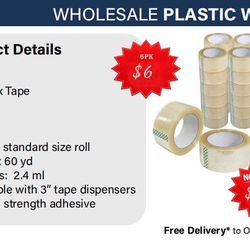 Clear Packing Tape, 48 Rolls