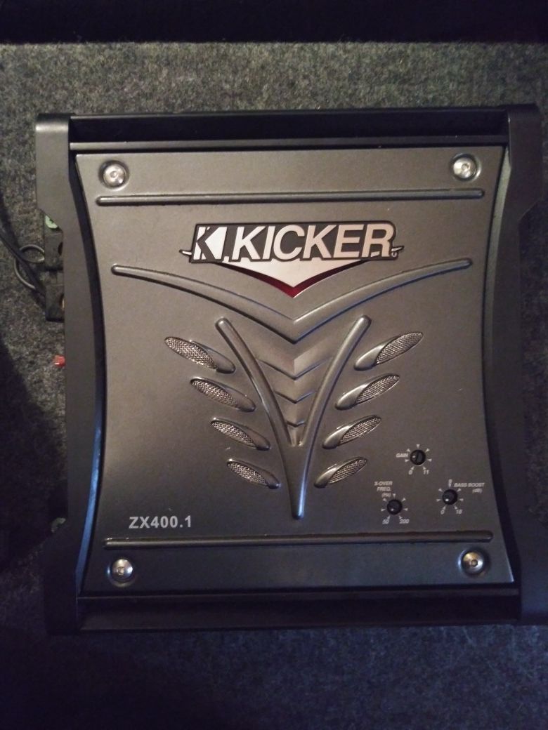 kicker amp and kicker speakers Kenwood touchscreen stereo