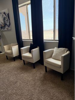 4 set of cream chairs