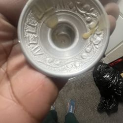 Hebrew inscribed sterling silver candleholders