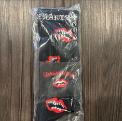 Chrome heart socks (black)