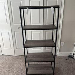 Industrial-Style 4-Tier Bookshelf 
