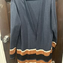 Navy Blue Long Cardigan 