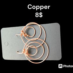 Copper Hoop Earrings 
