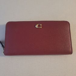 Coach  Contenntial Leather l Zip Around Wallet 