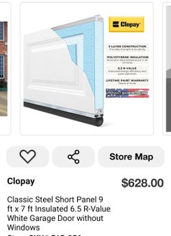 New garage door in box 9 ft