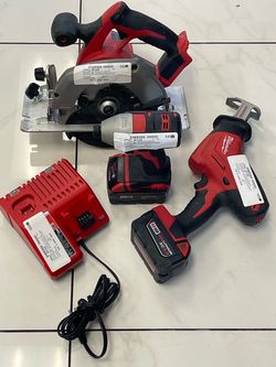 Milwaukee M18 Power Tool Set with Batteries and Charger