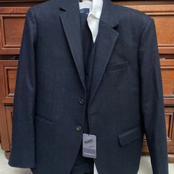 Studio Suits Custom Suit Navy Tweed Men’s 