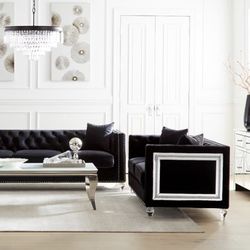 Black Sofa & Love Seat 