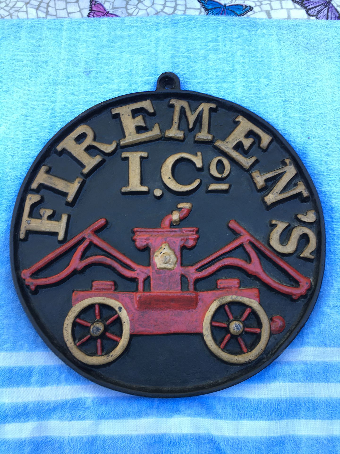 Antique firemen’s insurance company sign