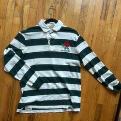 Polo Ralph Lauren Striped Rugby Shirt (Green/Rose)