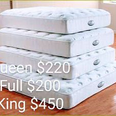 $220 Queen Set Mattress And Boxspring Brand New Free Delivery Same Day For 