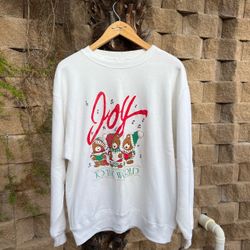 Vintage Christmas joy to the world crewneck