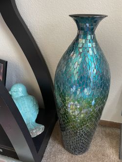 Teal Green Decorative Vase
