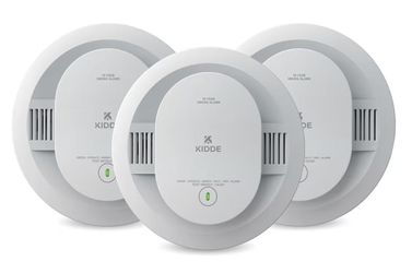 (Brand New in Box) 
Kidde Smoke Detector 20SD10, 10-Year Battery Powered, with LED Status Lights, 85 dB Alarm, 5-inches, 3-Pack /A3-CN-5435